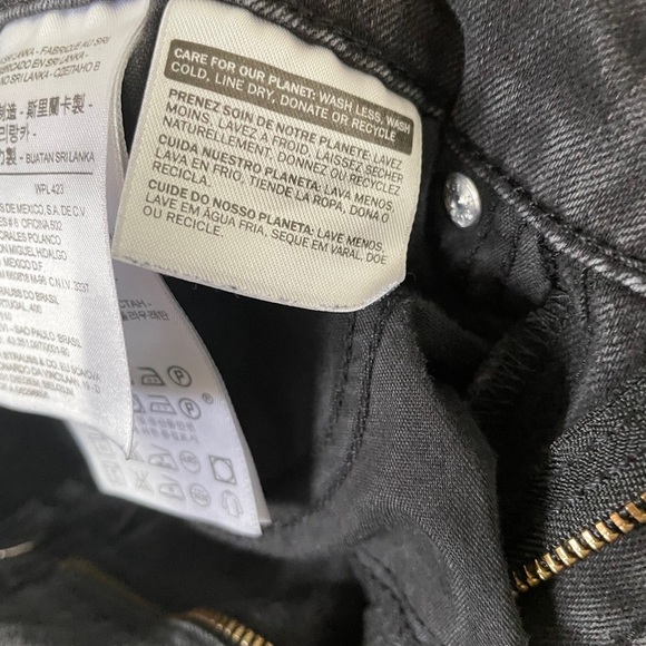 Levis 721 High Rise Skinny Jeans in Black size 27 - Picture 5 of 6